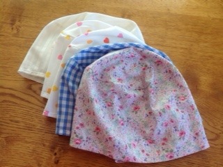 Scrub caps made by Jenny Crisp